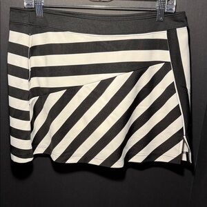 Slazenger Black and White Striped Golf Mini Skirt